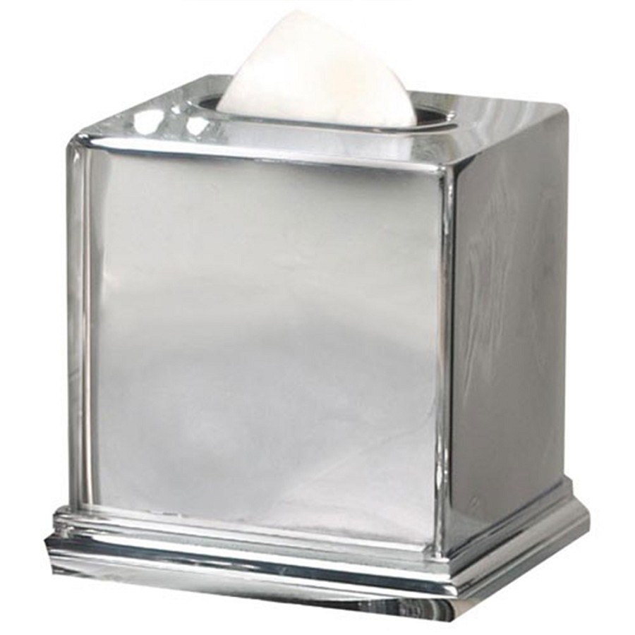 NuSteel Timeless Chrome Finish Boutique Tissue Box Cover 12 Per Case Price Per Each 