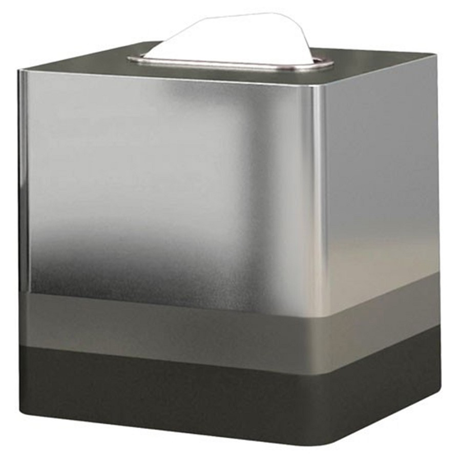 NuSteel Triune Platinum 3 Tone Finish Boutique Tissue Box Cover 12 Per Case Price Per Each 