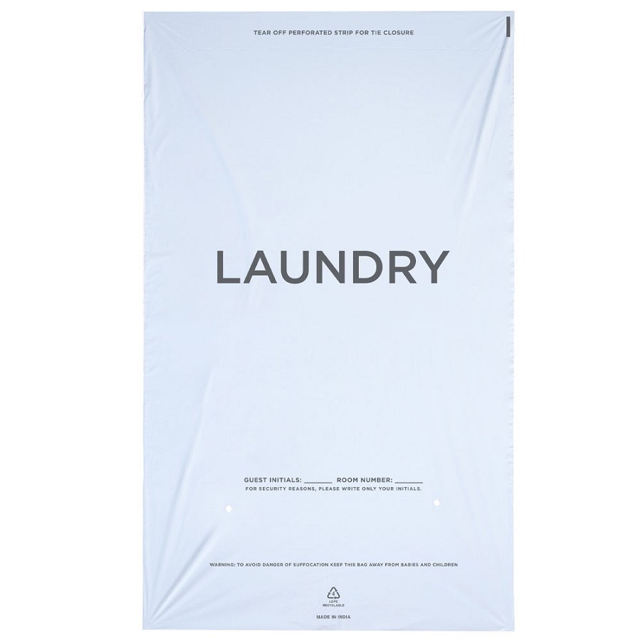 Disposable Laundry Bag Tear Tape 14' W x 24' L White 1000 Per Case Price Per Case 
