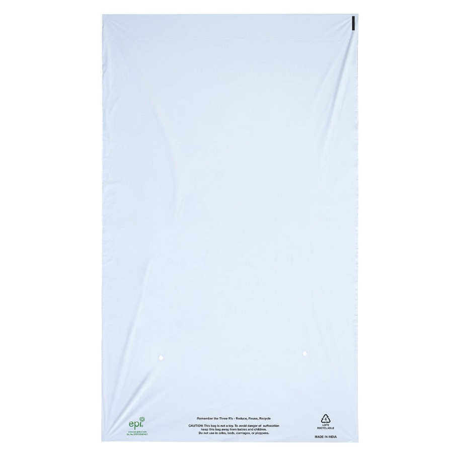 Biodegradable Laundry Bag Tear Tape 14' W x 24' L White Opaque 1000 Per Case Price Per Case 