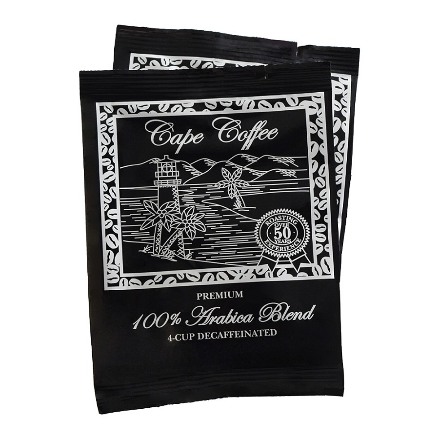 Cape Coffee Decaffeinated 4 Cup Coffee Filter Pack 200 Per Case Price Per Case 