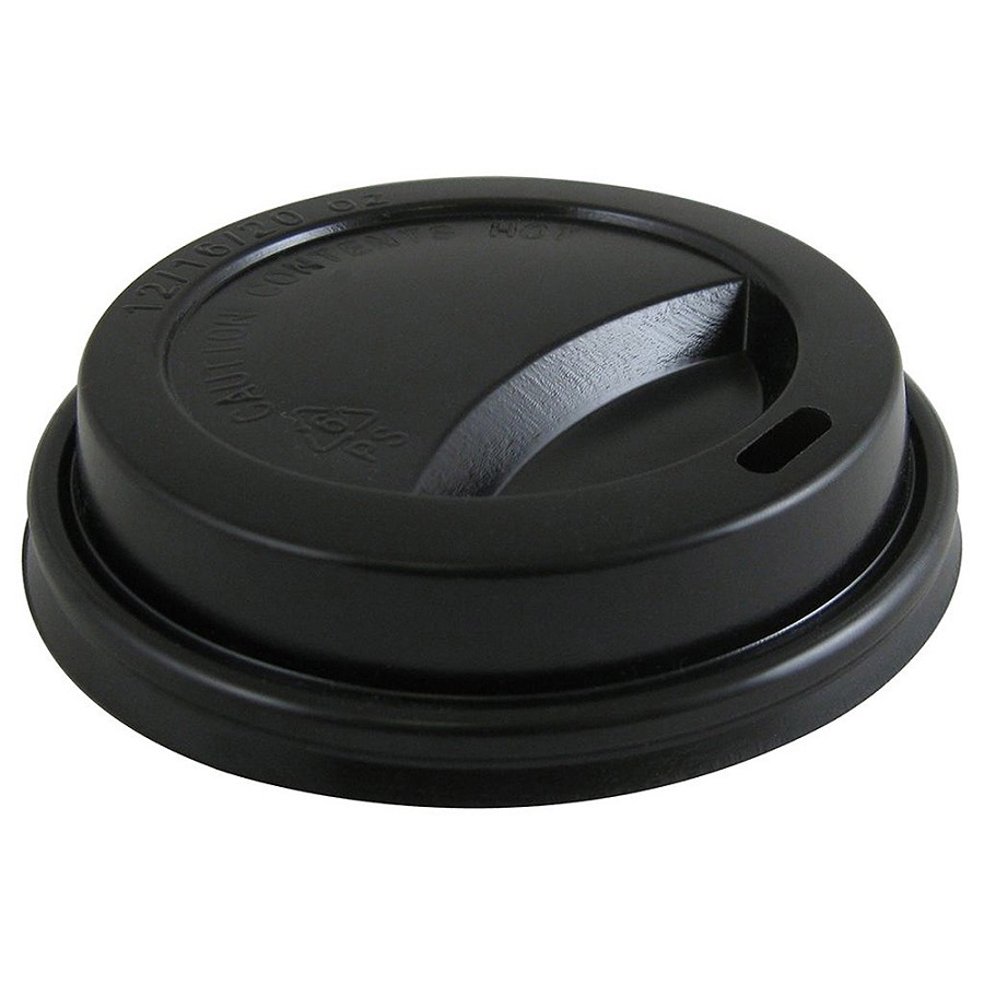 10 Oz. & 12 Oz. Black Cup Lids 1000 Per Case Price Per Case 