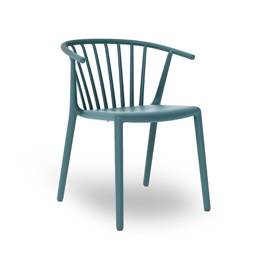 Resol Woody Stacking Chair Retro Blue 4 Per Case Price Per Each 