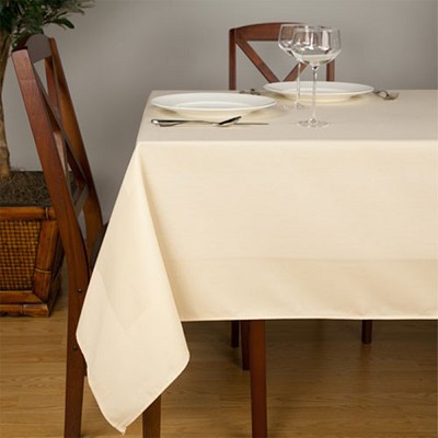 Riegel Satin Band Beauti-Damask Cotton Blend Square Tablecloth 54x54 White or Sand 1 Dz Per Case Price Per Dz 
