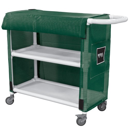 Royal Basket 24' PVC Linen Cart With 2 Shelves 