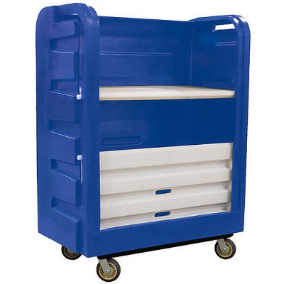 Royal Basket 48 Cu Ft Turnabout Truck With Plastic Shelves 