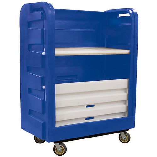 Royal Basket 48 Cu Ft Turnabout Truck With Plastic Shelves 