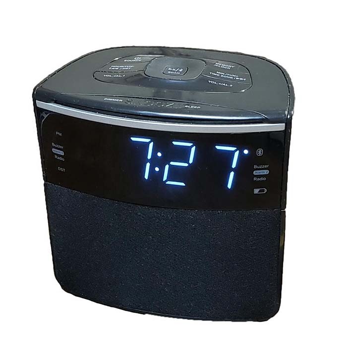Sonnet R-1428 0.9” LED FM Clock Radio With Bluetooth Speaker & USB Charging Port Black 20 Per Case Price Per Each 