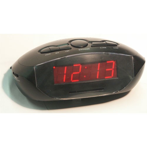 Sonnet R-1634 0.9' LED Alarm Clock Radio With 2 USB Plugs Black 20 Per Case Price Per Each 