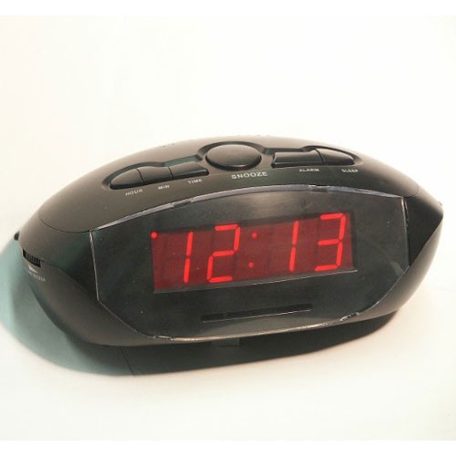 Sonnet R-1695 0.9' LED Clock With Aux in Cord Black 20 Per Case Price Per Each 