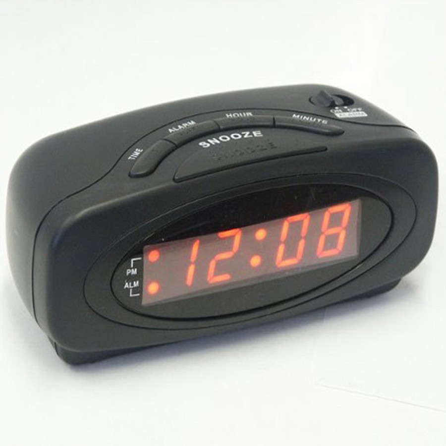 Sonnet T-1936 0.6' LED Alarm Clock With Battery Back-Up-UL Matte Black 30 Per Case Price Per Each 