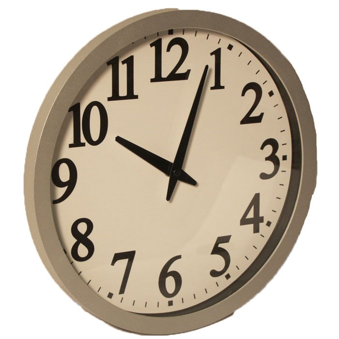 Sonnet T-4674 11.5' Atomic Analog Wall Clock Beige 10 Per Case Price Per Each 