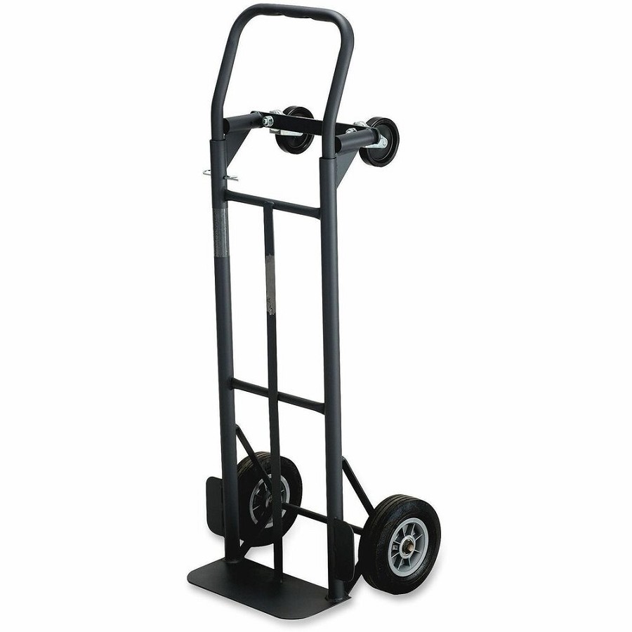 Safco Tuff Truck Convertible - 500 lb Load Capacity - 8' Caster Size - 18.50' Width x 12' Depth x 52' Height - Steel Frame - Black - 1 Each 