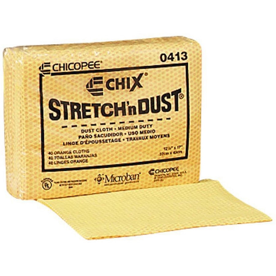 Chicopee Chicopee Stretch'n Dust Dusting Towel - 12.60' Width x 17' Length - Yellow, Orange - 40/Bag - 10 / Carton 