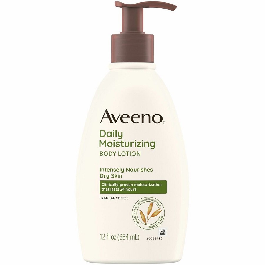 Aveeno Daily Moisturizing Lotion - Lotion - 12 fl oz - 12 oz (340.2 g) - Non-fragrance - For Dry, Sensitive Skin - Non-greasy, Non-comedogenic, Hypoallergenic, Absorbs Quickly - 1 Each 