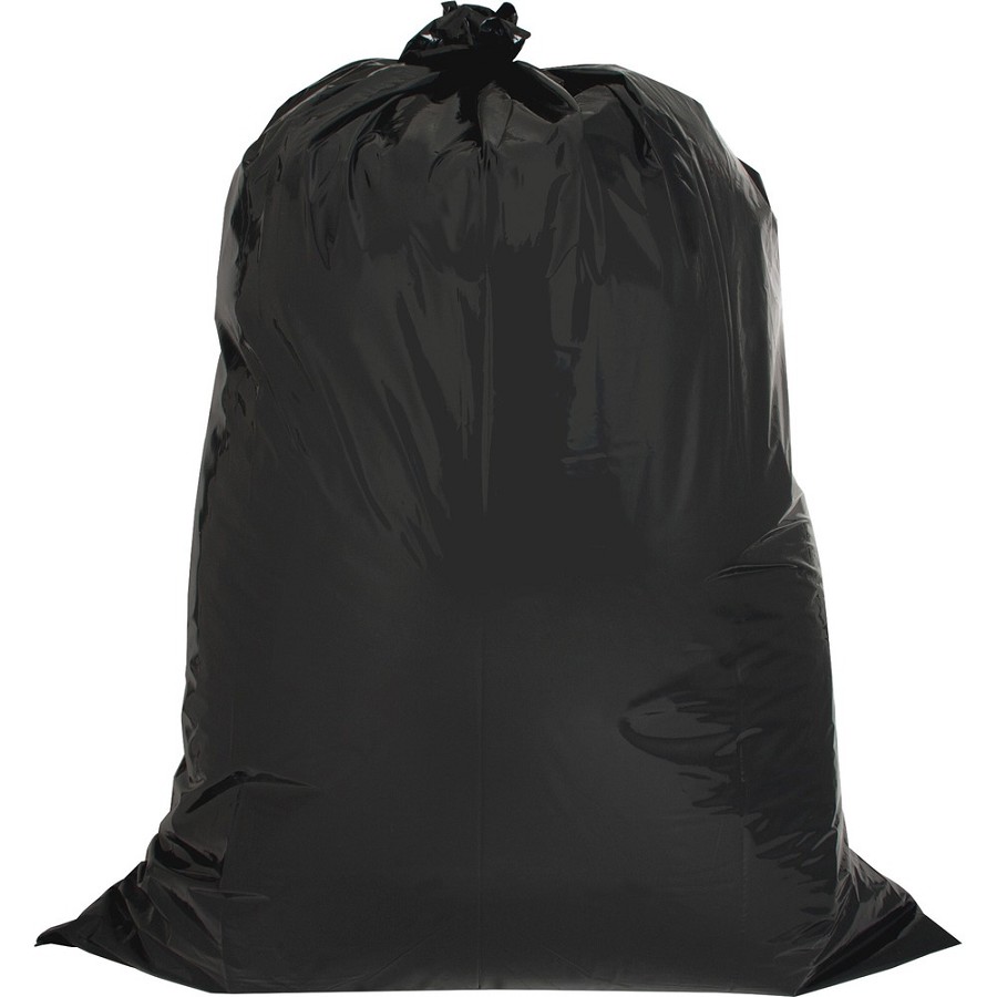 Genuine Joe Heavy Duty Contractor Bags - Large Size - 42 gal Capacity - 48' Length x 33' Width x 2.50 mil (63 Micron) Thickness - Low Density - Black - Kitchen - 20/Box - 1 Carton 