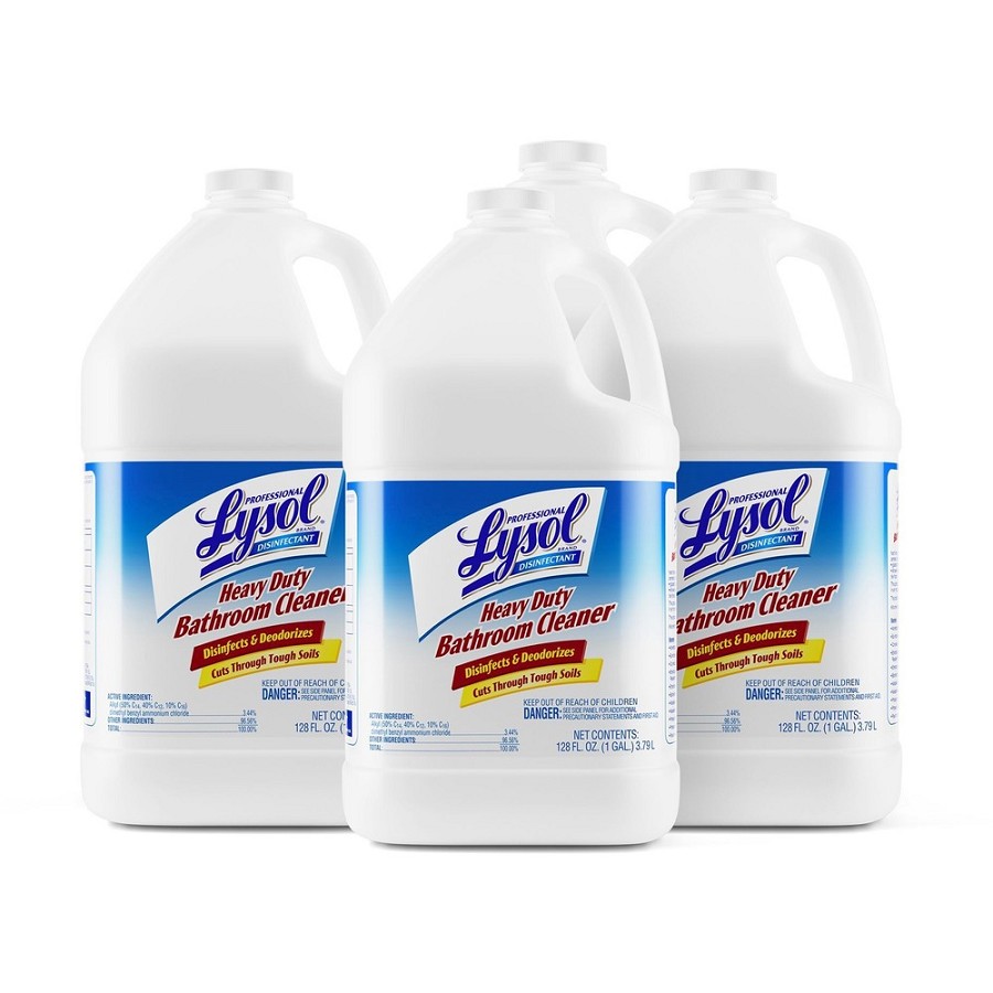 Professional Lysol Heavy-Duty Disinfectant Bathroom Cleaner - Concentrate - 128 fl oz (4 quart) - Citrus Floral Scent - Non-abrasive - 4 / Carton 