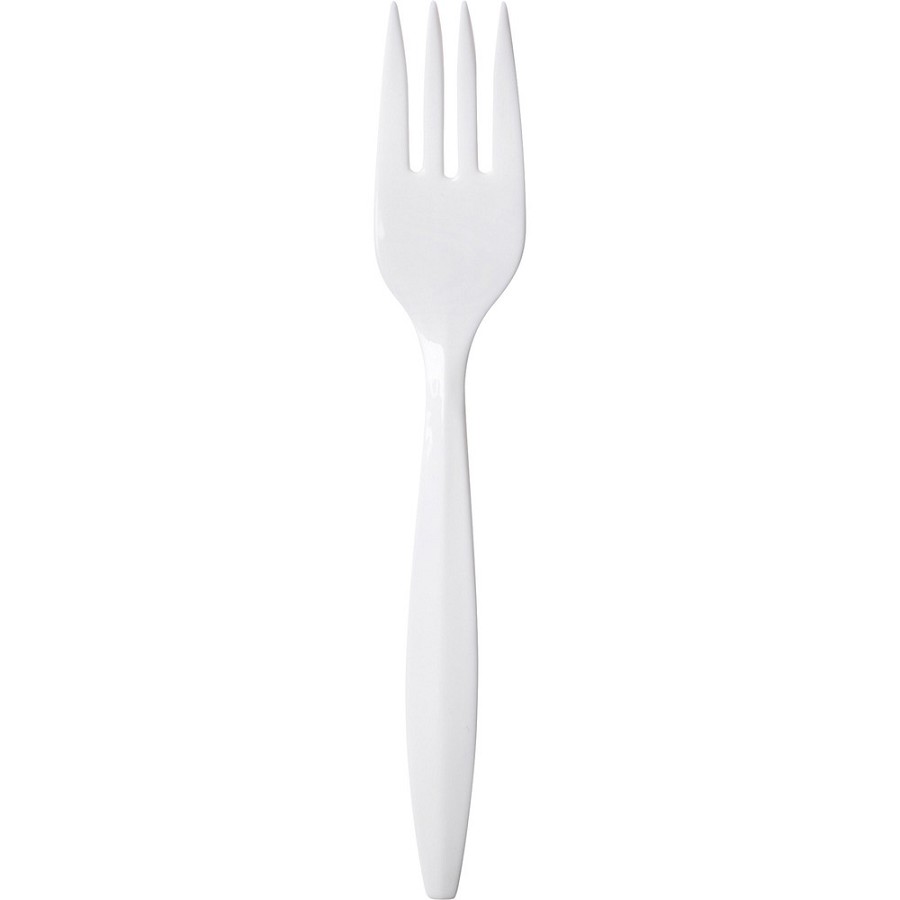 Dixie Medium-weight Disposable Forks by GP Pro - Fork - 1000 x Fork - White - 1000 / Carton 