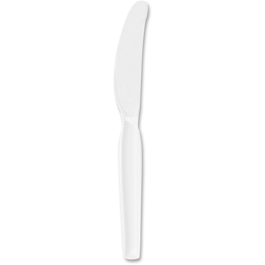 Dixie Heavyweight Disposable Knives by GP Pro - White - 1000 / Carton 