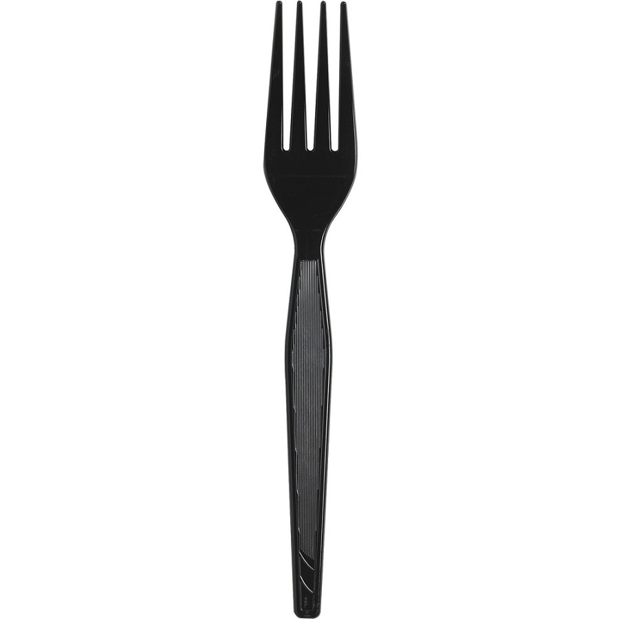 Dixie Heavyweight Disposable Forks by GP Pro - Black - 1000 / Carton 