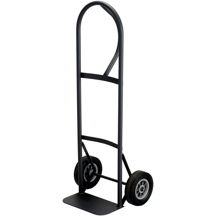 Safco Tuff Truck P-Handle Truck - Tubular Handle - 400 lb Load Capacity - 2 Casters - 8' Caster Size - Steel - 16' Width x 14.75' Depth x 51.50' Height - Black - 1 Each 