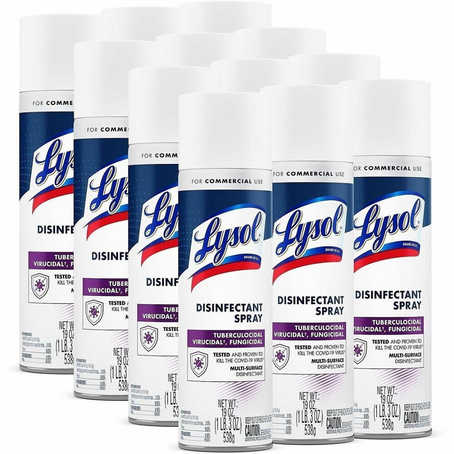 Lysol I.C. Disinfectant Spray - For Hard Surface, Shower, Sink, Toilet, Nonporous Surface, Floor, Wall, Porcelain, Glazed Surface, Plastic, Door Handle, ... - 19 fl oz (0.6 quart) - Recommended For: Germs Remover - Anti-bacterial - Clear - 12 / Carton 