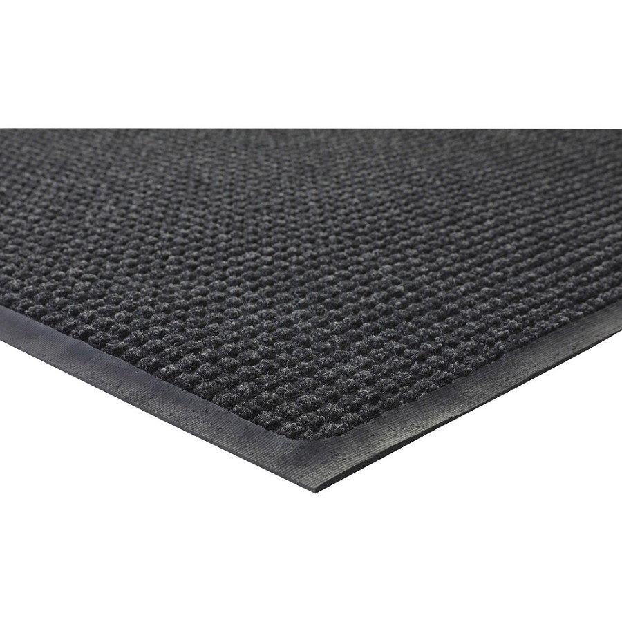Genuine Joe WaterGuard Indoor/Outdoor Mats - Carpeted Floor, Hard Floor, Indoor, Outdoor - 60' Length x 36' Width - Rubber, Polypropylene - Charcoal Gray - 1 Each 