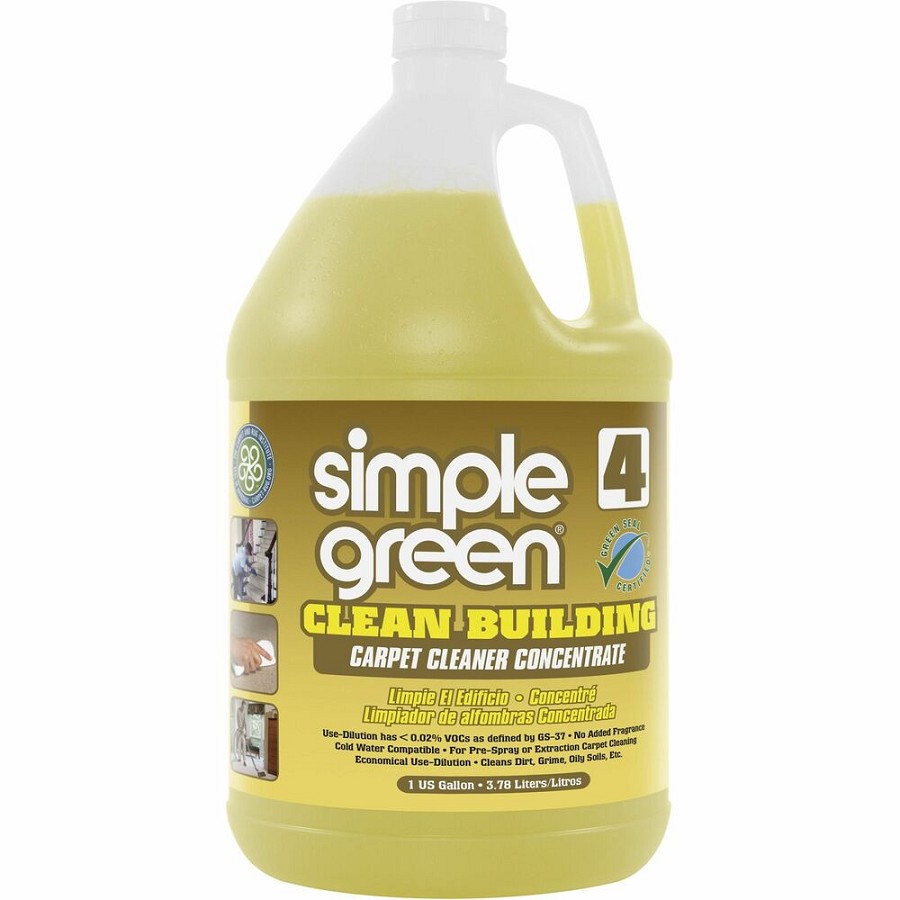 Simple Green Clean Building Carpet Cleaner Concentrate - For Carpet - Concentrate - Liquid - 128 fl oz (4 quart) - Non-flammable, Fragrance-free - Sand - 1 Each 