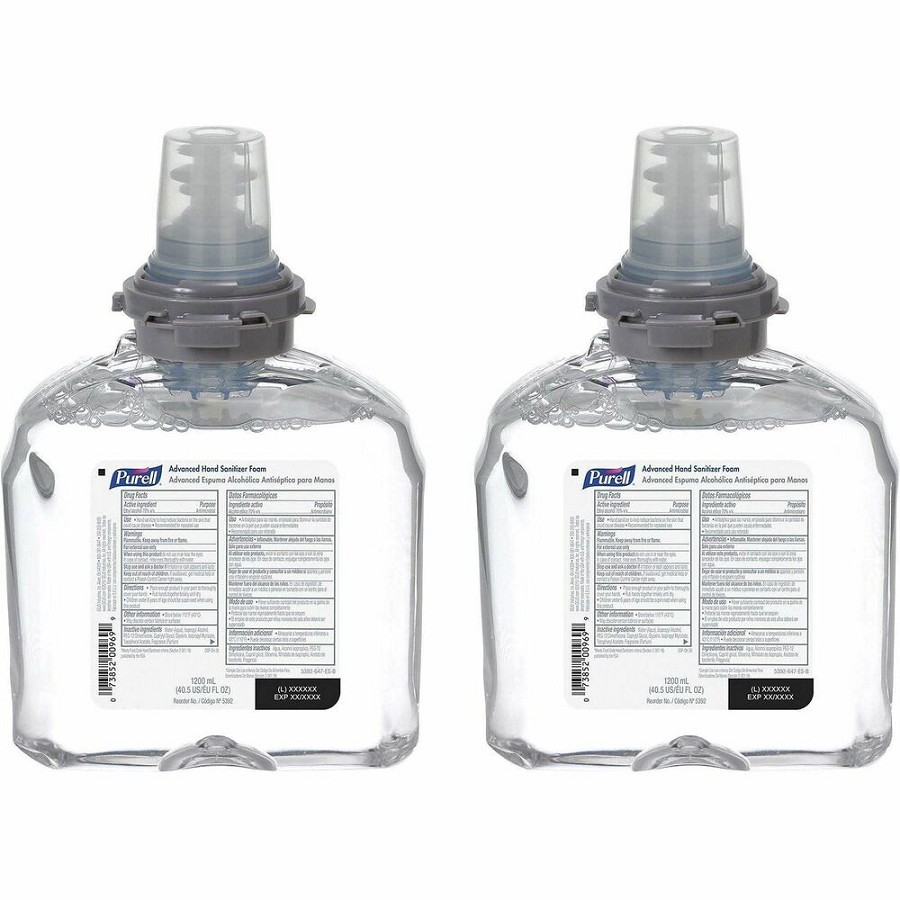 PURELL Hand Sanitizer Foam Refill - Clean Scent - 1.27 quart - Skin - White - 2 / Carton 