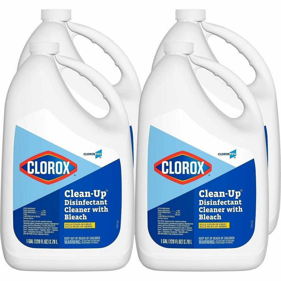 CloroxPro  Clean-Up Disinfectant Cleaner with Bleach Refill - Liquid - 128 fl oz (4 quart) - Original Scent - Recommended For: Stain Remover, Odor Remover, Mold Remover, Bacteria Remover, Mildew Remover, Grease Remover, Dirt Remover, Grime Remover, 