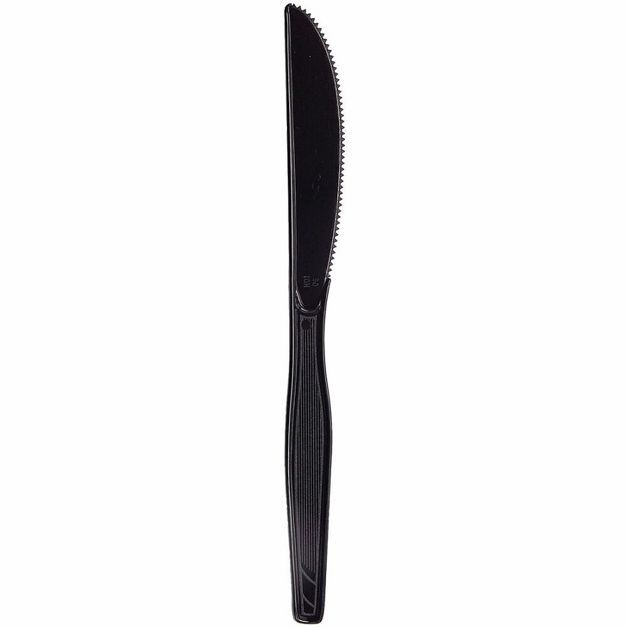 Dixie Medium-weight Disposable Knives by GP Pro - Black - 1 Carton 