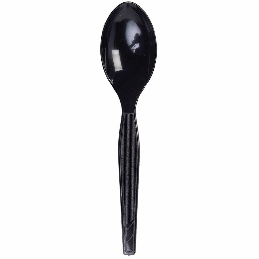 Dixie Medium-weight Disposable Teaspoons by GP Pro - Black - 1 Carton 
