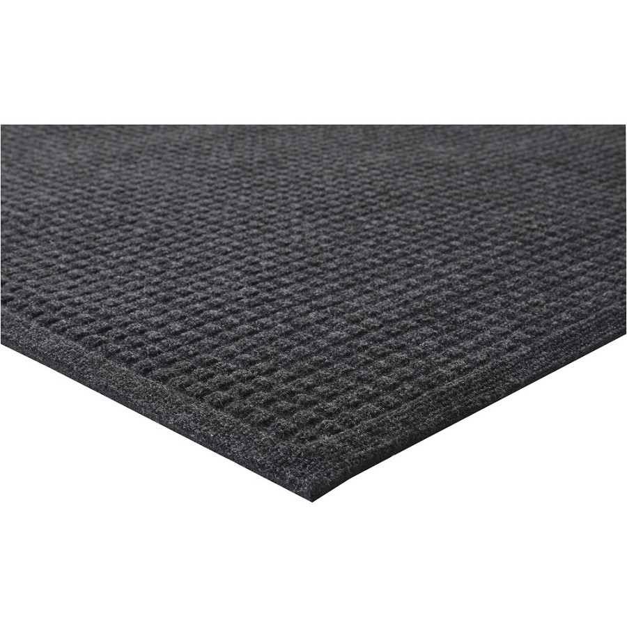 Genuine Joe EcoGuard Indoor Wiper Floor Mats - Indoor - 72' Length x 48' Width - Plastic, Rubber - Charcoal Gray - 1 Each 
