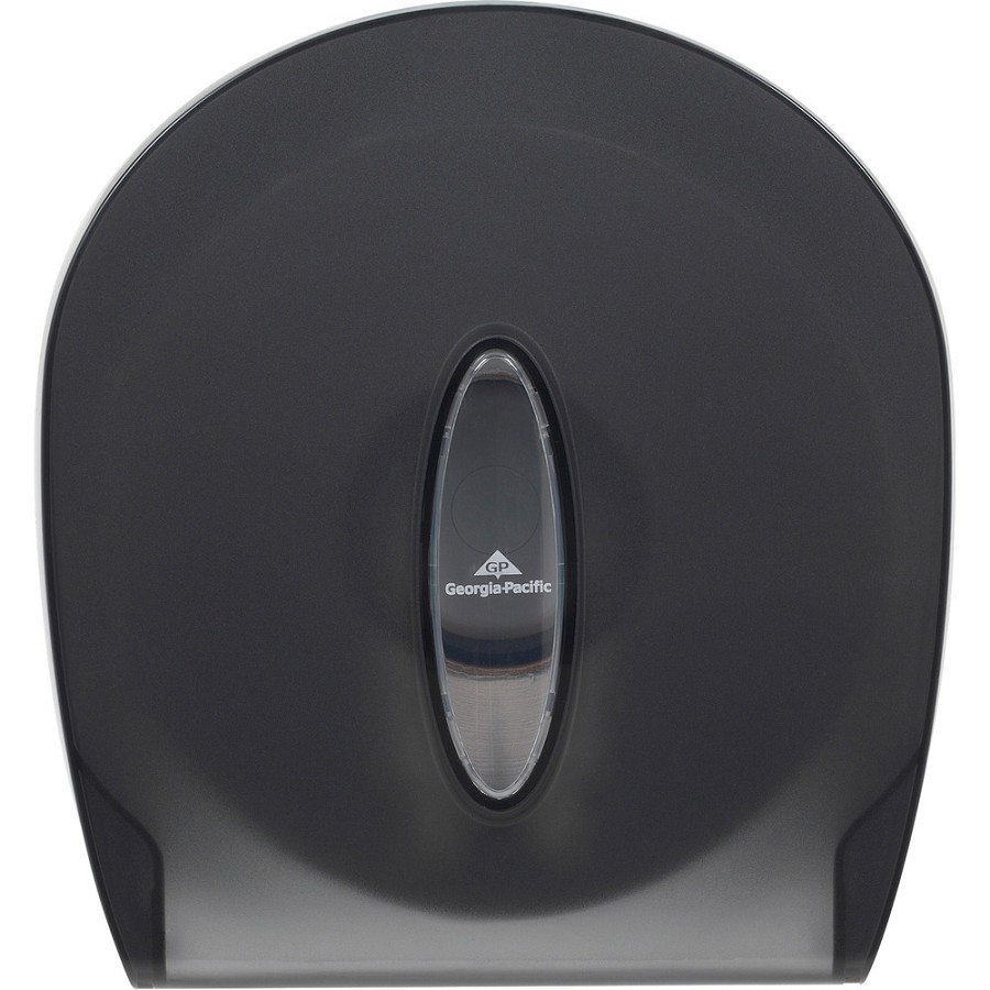 Georgia-Pacific 1-Roll Jumbo Jr. High-Capacity Toilet Paper Dispenser - Roll Dispenser - 1 x Roll - 9' Roll Diameter - 11.3' Height x 10.6' Width x 5.4' Depth - Plastic - Smoke Gray - Lockable, Washable, Durable - 1 Each 