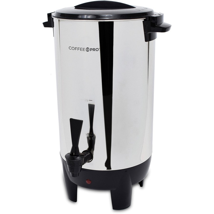Coffee Pro 30-Cup Percolating Urn/Coffeemaker - 30 Cup(s) - Multi-serve - Stainless Steel - Stainless Steel Body 