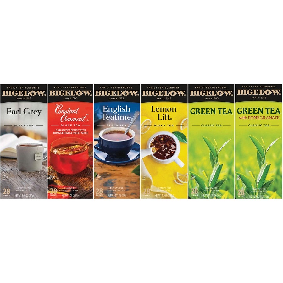 Bigelow Assorted Flavor Green Tea Bag - 28/Box - 6 / Carton 