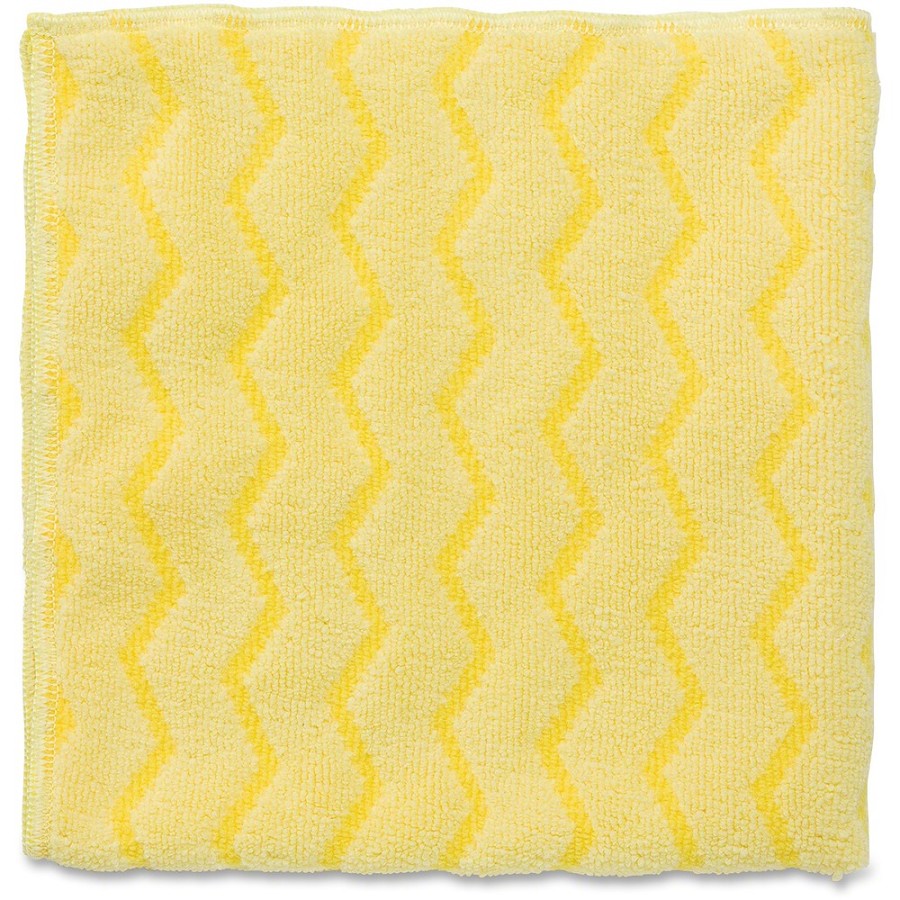 Rubbermaid Commercial HYGEN Microfiber Bathroom Cloth - For Bathroom - 16' Length x 16' Width - Recommended For: Debris Remover, Dust Remover, Grime Remover, Liquid Remover - Reusable, Durable, Absorbent, Bleach-free, Unscented, Hypoallergenic, Lint-free, 