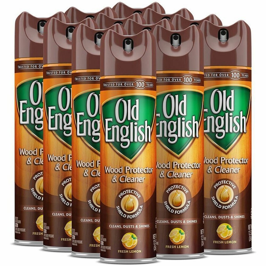 Old English Furniture Polish - For Wood - Aerosol - 12.50 oz (0.78 lb) - Lemon Scent - Recommended For: Dust Remover, Fingerprint Remover, Water Mark Remover, Stain Remover - Dry Resistant, Crack Resistant, Wear Resistant, Tear Resistant, CFC-free - Brown 