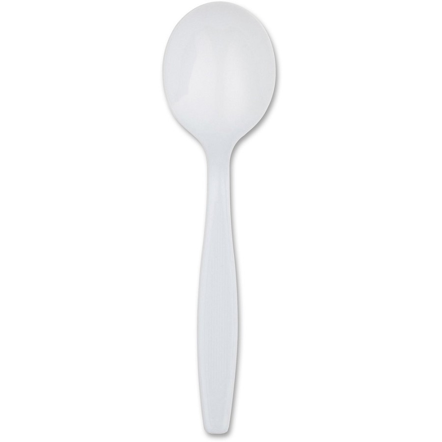 Dixie Heavyweight Disposable Soup Spoons by GP Pro - 1 Piece(s) - Soup Spoon - 1 x Soup Spoon - White - 1000 / Carton 