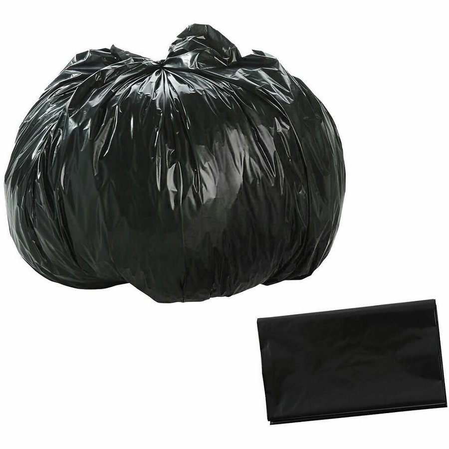 Stout Recycled Content Trash Bags - 10 gal/55 lb Capacity - 24' Length x 24' Width x 1 mil (25 Micron) Thickness - Brown - Resin - Recycled - 250 / Carton 