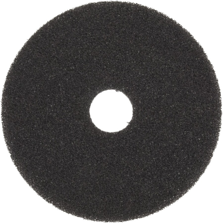 Scotch-Brite High Productivity Pad 7300 - Round20' Diameter x 0.50' Thickness - Floor, Stripping - 600 rpm Maximum Speed Supported - Durable, Clog Resistant, Dirt Remover - Nylon - Black - 1 Carton 