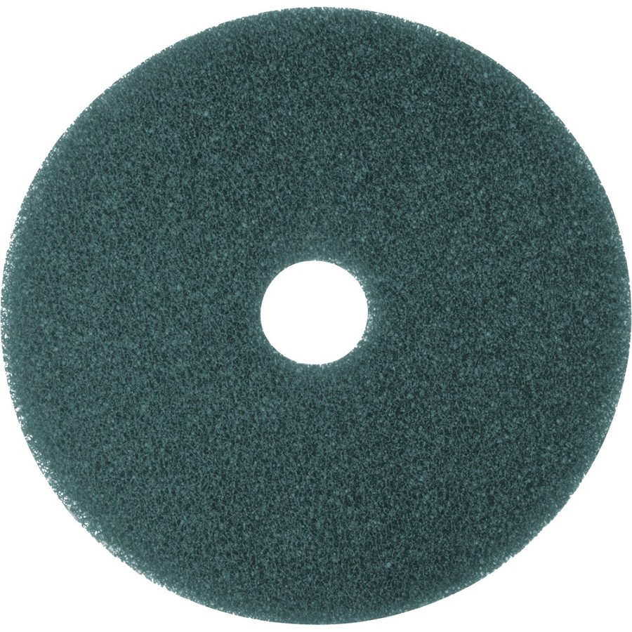 3M Blue Cleaner Pads - Round - 12' Diameter - Scrubbing, Floor - Hard Floor - 600 rpm Maximum Speed Supported - Textured, Adhesive, Durable, Heavy Duty, Dirt Remover, Scuff Mark Remover, Abrasive - Nylon, Polyester Fiber - Blue - 5 / Carton 