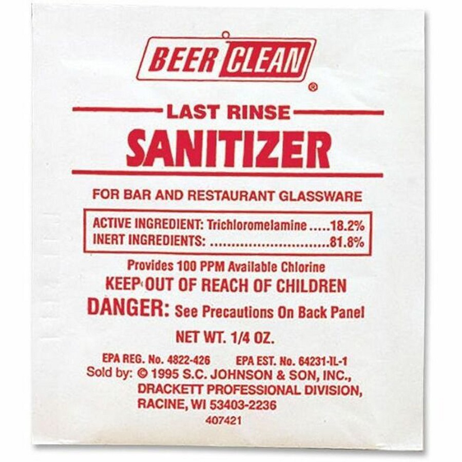 Diversey Last Rinse Sanitizer - Powder - 0.25 oz (0.02 lb) - 100 / Carton - Yellow 