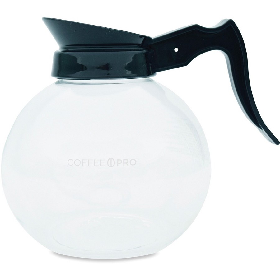 Coffee Pro 12-cup Glass Decanter - Clear - Glass, Plastic Body - 1 Each 