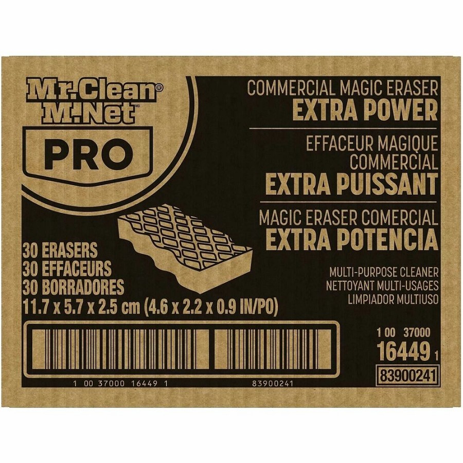 Mr. Clean Extra Durable Magic Eraser Cleaning Pads - For Wall, Floor, Baseboard, Blinds, Door, Stove Top, Refrigerator, Switch Plate - Pad - Recommended For: Dirt Remover, Scuff Mark Remover, Grease Remover, Soap Scum Remover - Disposable, Chemical-free - 