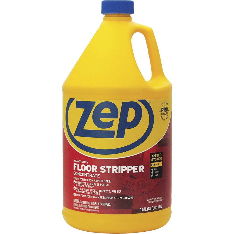 Zep Heavy-Duty Floor Stripper - For Floor - Concentrate - 128 fl oz (4 quart) - Heavy Duty, Fast Acting - Blue - 1 Each 
