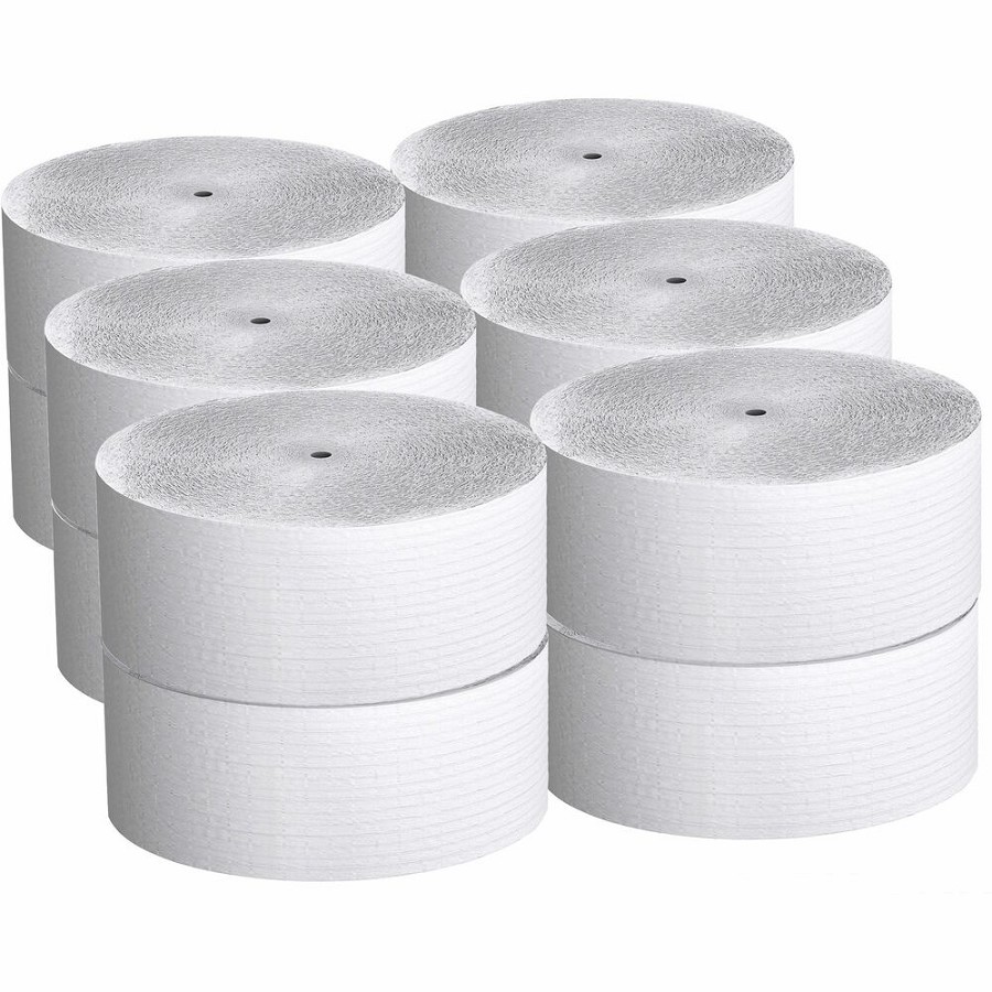 Scott Coreless High-Capacity Jumbo Roll Toilet Paper - 1 Ply - 3.78' Width x 2300 ft Length - 9' Roll Diameter - White - Fiber - 12 / Carton 