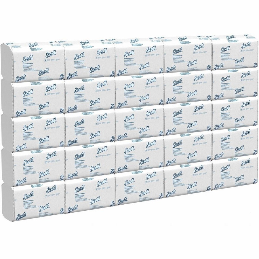Scott Pro Scottfold Multifold Paper Towels with Absorbency Pockets - 1 Ply - 7.80' Width x 12.40' Length - White - 175/Pack - 1 Carton 