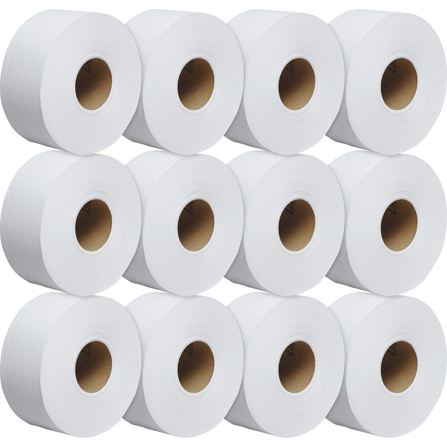 Scott JRT Jr Jumbo Roll Bath Tissue - 1 Ply - 3.55' Width x 2000 ft Length - White - Fiber - 1 Carton 