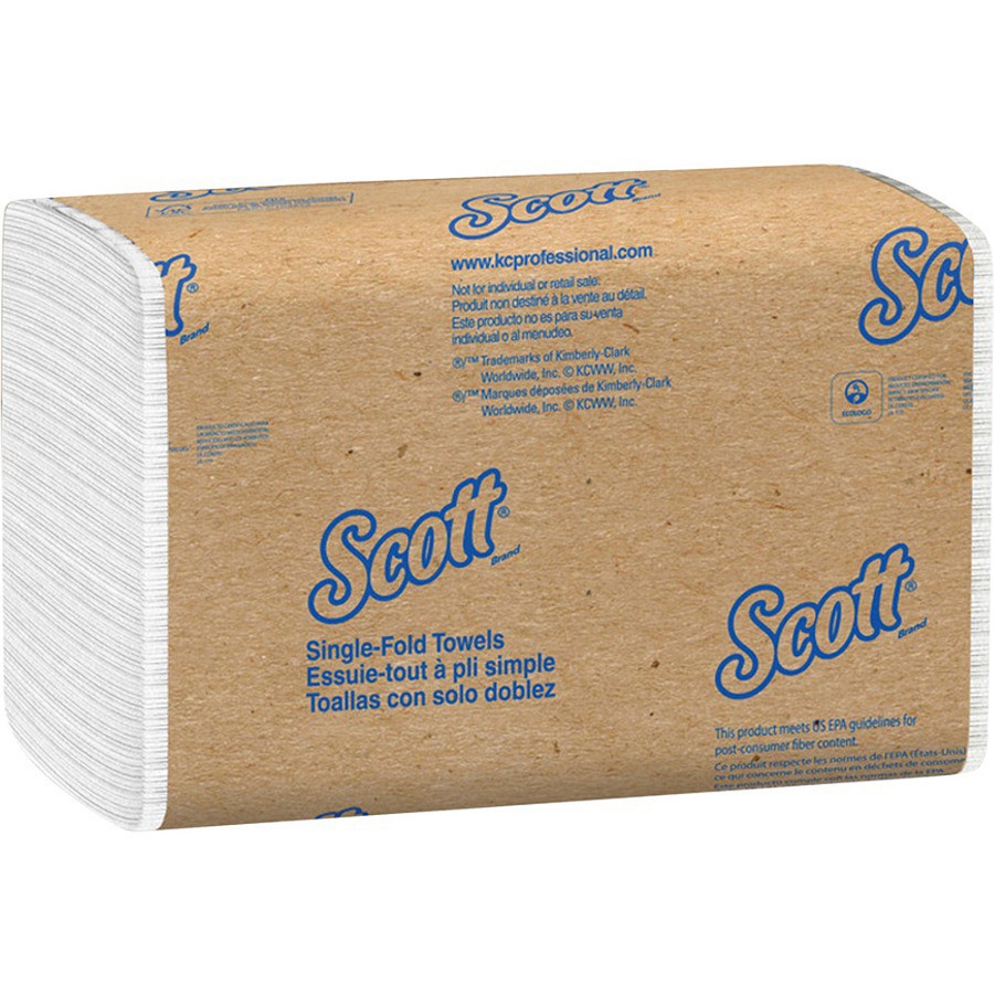 Scott Single-Fold Towels - Singlefold - 9.30' Width x 10.50' Length - White - 250/Pack - 16 / Carton 